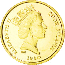 Coin, Cook Islands, Elizabeth II, 25 Dollars, 1990, MS(65-70), Gold, KM:86
