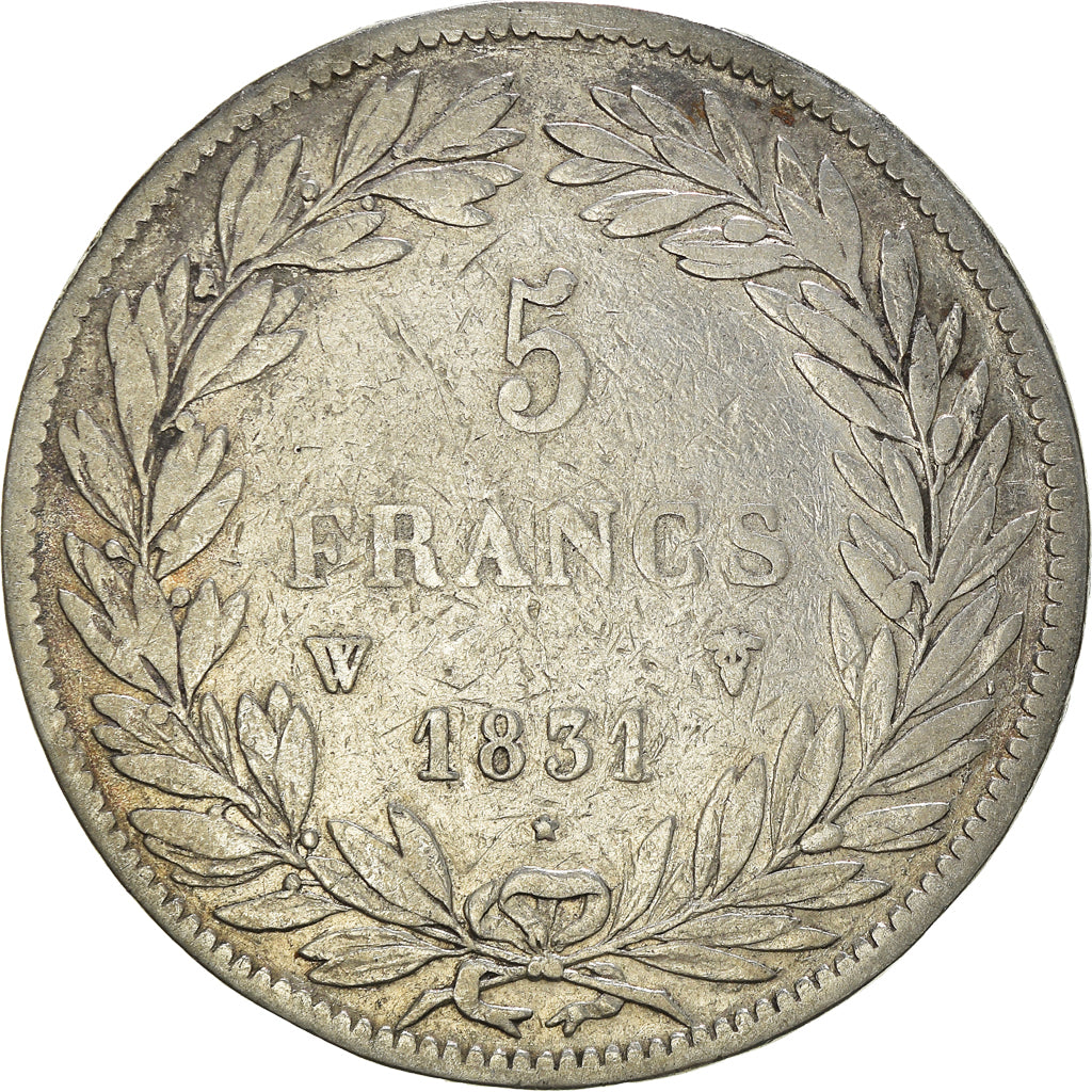 Monnaie, France, Louis-Philippe, 5 Francs, 1831, Lille, TB, Argent, Gadoury:676