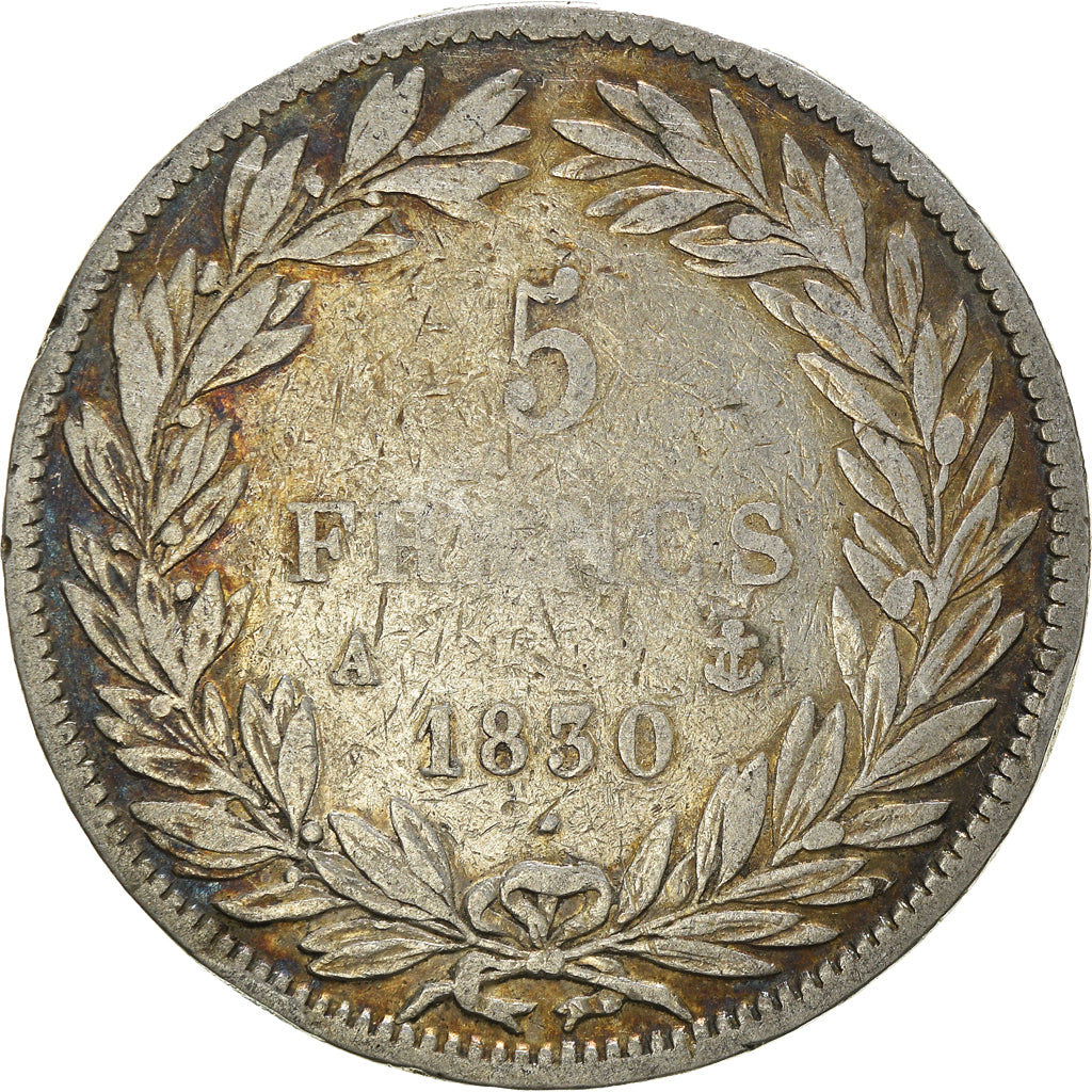 Coin, France, Louis-Philippe, 5 Francs, 1830, Paris, VF(20-25), Silver