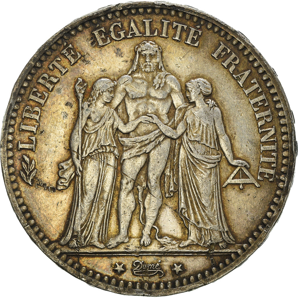 Coin, France, Hercule, 5 Francs, 1876, Paris, AU(50-53), Silver, KM:820.1
