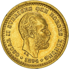 Moneda, Suecia, Oscar II, 5 Kronor, 1894, MBC+, Oro, KM:756