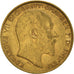 Coin, Great Britain, Edward VII, 1/2 Sovereign, 1908, AU(50-53), Gold, KM:804