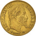 Moeda, França, Napoleon III, 10 Francs, 1866, Strasbourg, AU(50-53), Dourado