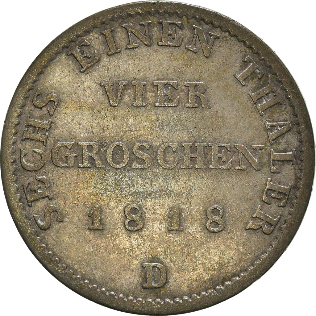 Coin, German States, PRUSSIA, Friedrich Wilhelm III, 4 Groschen, 1818