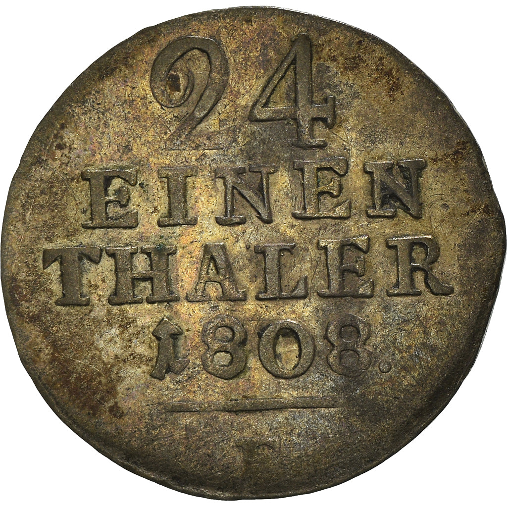Coin, German States, WESTPHALIA, Jerome, 1/24 Thaler, 1808, Cassel, EF(40-45)