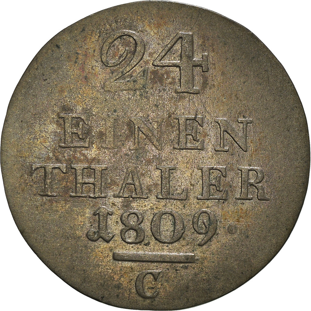 Coin, German States, WESTPHALIA, Jerome, 1/24 Thaler, 1809, VF(30-35), Silver