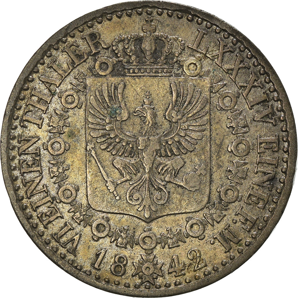 Coin, German States, PRUSSIA, Friedrich Wilhelm IV, 1/6 Thaler, 1842