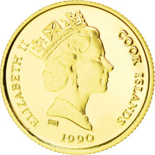 Munten, Cookeilanden, Elizabeth II, 25 Dollars, 1990, FDC, Goud, KM:85