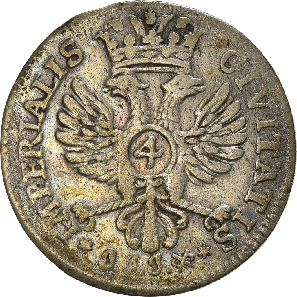 Coin, German States, LUBECK, 4 Schilling, 1/8 Thaler, 1727, EF(40-45), Silver
