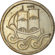 Moneda, DANZIG, 1/2 Gulden, 1923, MBC+, Plata, KM:144