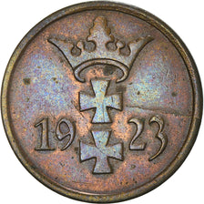 Moneta, DANZIG, Pfennig, 1923, EF(40-45), Brązowy, KM:140
