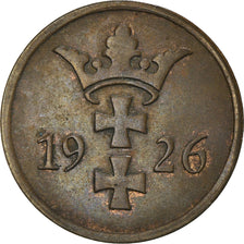 Coin, DANZIG, 2 Pfennig, 1926, AU(50-53), Bronze, KM:141
