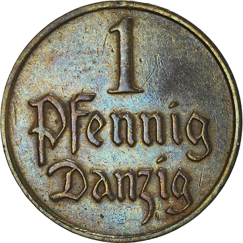 Coin, DANZIG, Pfennig, 1929, Warsaw, EF(40-45), Bronze, KM:140