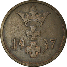 Coin, DANZIG, Pfennig, 1937, Warsaw, AU(50-53), Bronze, KM:140