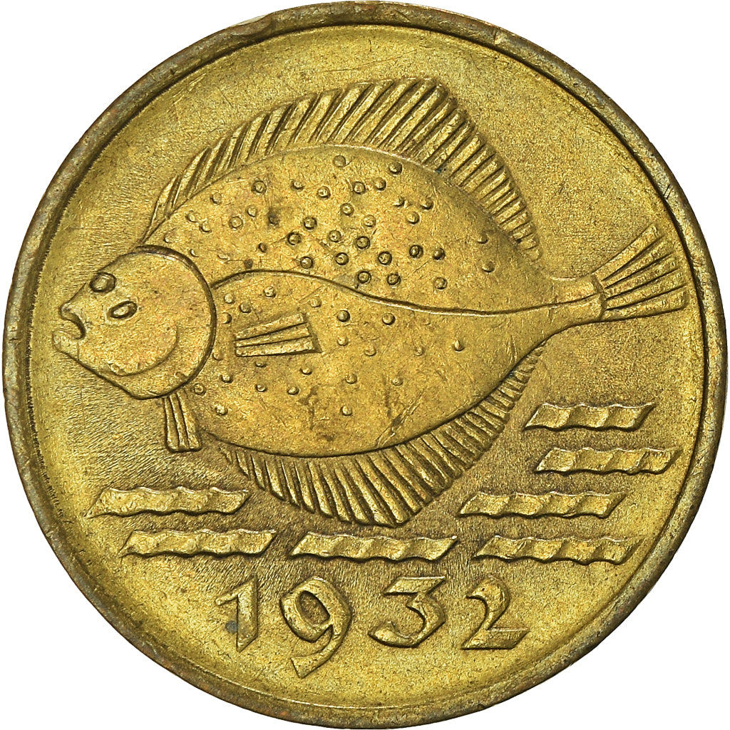 Coin, DANZIG, 5 Pfennig, 1932, AU(55-58), Aluminum-Bronze, KM:151