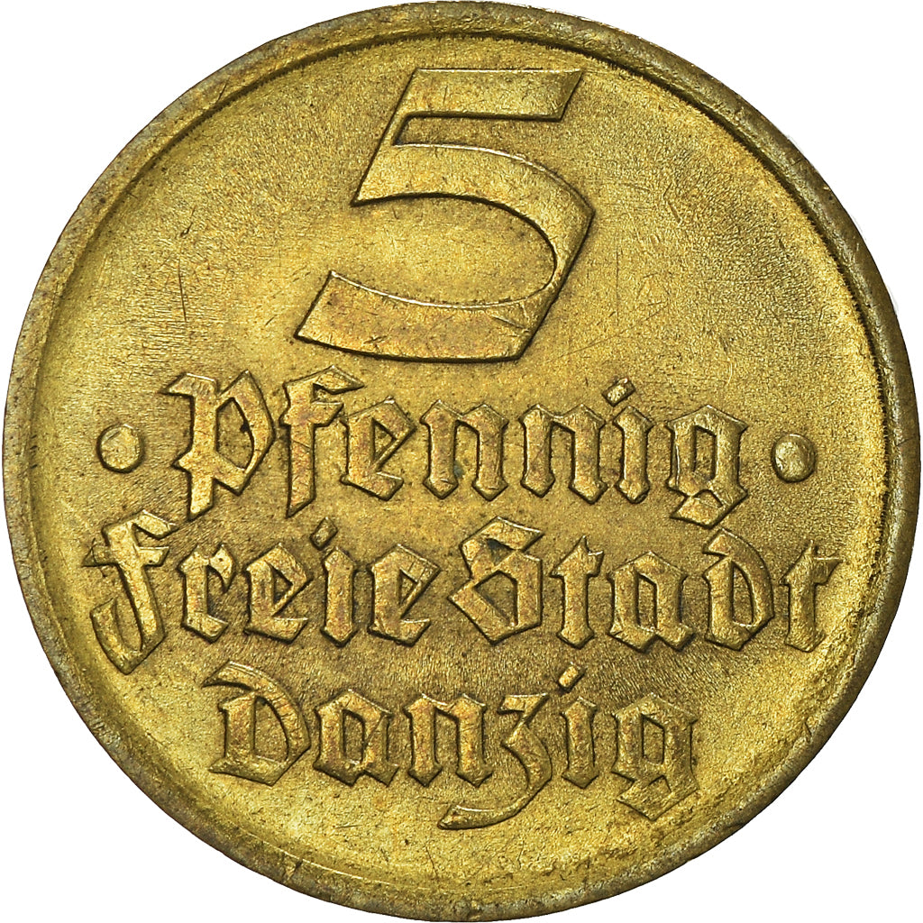 Coin, DANZIG, 5 Pfennig, 1932, AU(55-58), Aluminum-Bronze, KM:151