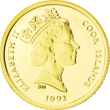 COOK ISLANDS, 25 Dollars, 1991, KM #240, MS(65-70), Gold, 1.27
