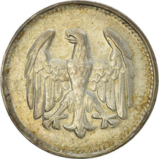 Coin, GERMANY, WEIMAR REPUBLIC, Mark, 1924, Munich, AU(50-53), Silver, KM:42