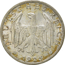 Coin, GERMANY, WEIMAR REPUBLIC, Mark, 1925, Stuttgart, AU(55-58), Silver
