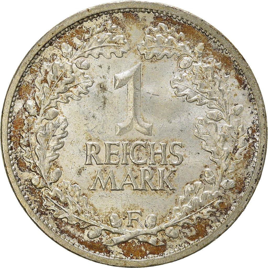 Moneta, NIEMCY, REP. WEIMARSKA, Reichsmark, 1925, Stuttgart, AU(55-58), Srebro