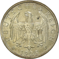 Moneda, ALEMANIA - REPÚBLICA DE WEIMAR, 2 Reichsmark, 1925, Berlin, EBC, Plata