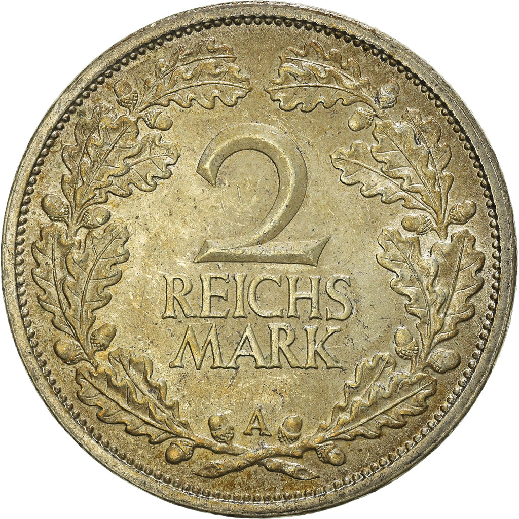 Moneda, ALEMANIA - REPÚBLICA DE WEIMAR, 2 Reichsmark, 1925, Berlin, EBC, Plata