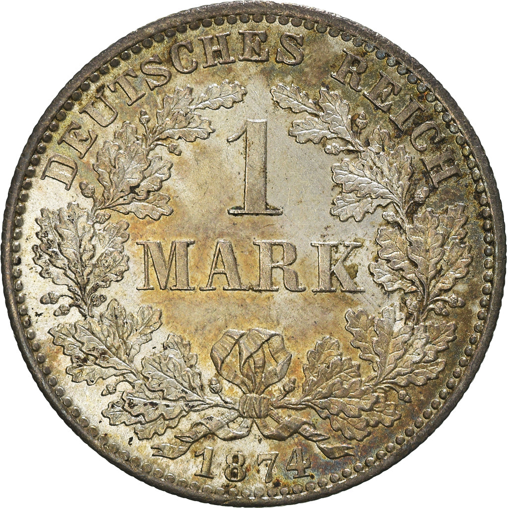 Coin, GERMANY - EMPIRE, Wilhelm I, Mark, 1874, Munich, MS(60-62), Silver, KM:7