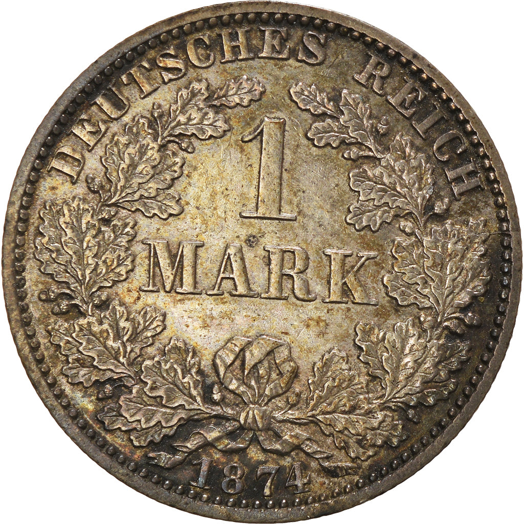 Coin, GERMANY - EMPIRE, Wilhelm I, Mark, 1874, Berlin, AU(55-58), Silver, KM:7