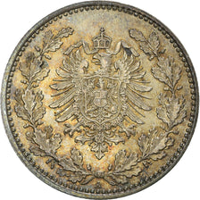 Coin, GERMANY - EMPIRE, Wilhelm I, 50 Pfennig, 1877, Berlin, AU(55-58), Silver