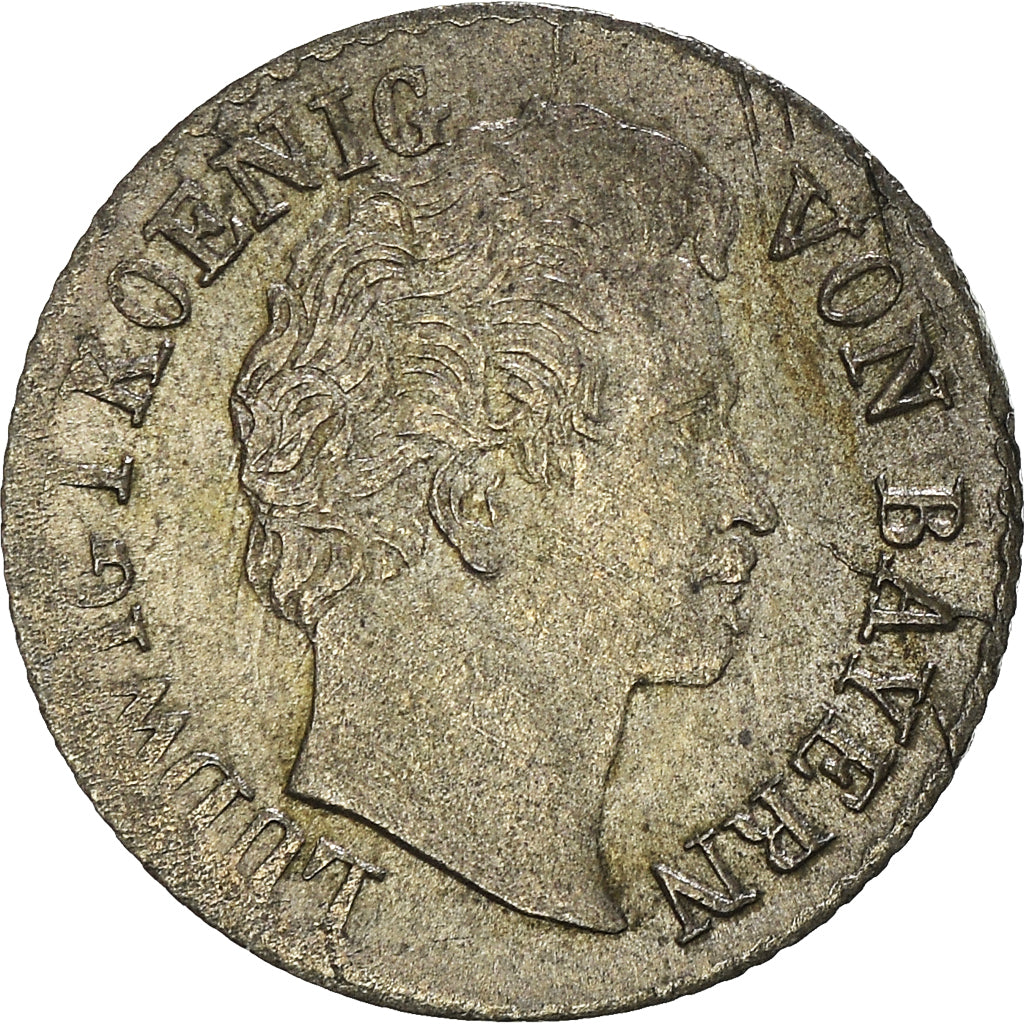 Coin, German States, BAVARIA, Ludwig I, Kreuzer, 1834, MS(60-62), Silver, KM:746