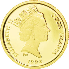 Monnaie, Îles Cook, Elizabeth II, 25 Dollars, 1992, FDC, Or, KM:242