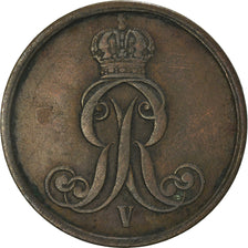 Coin, German States, HANNOVER, Georg V, 2 Pfennig, 1856, EF(40-45), Copper