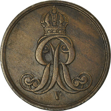 Coin, German States, HANNOVER, Georg V, 2 Pfennig, 1861, AU(50-53), Copper