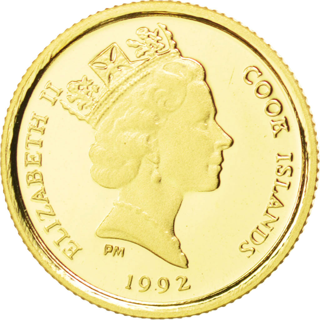 COOK ISLANDS, 25 Dollars, 1992, KM #243, MS(65-70), Gold, 1.28