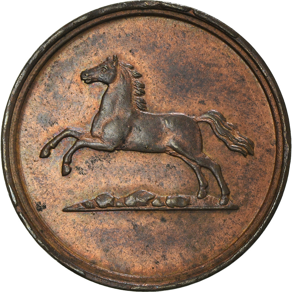 Coin, German States, BRUNSWICK-WOLFENBUTTEL, Wilhelm, Pfennig, 1855, AU(55-58)