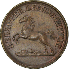 Coin, German States, BRUNSWICK-WOLFENBUTTEL, Wilhelm, Pfennig, 1860, AU(55-58)