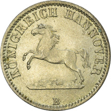 Coin, German States, HANNOVER, Georg V, 1/2 Groschen, 1858, MS(60-62), Silver