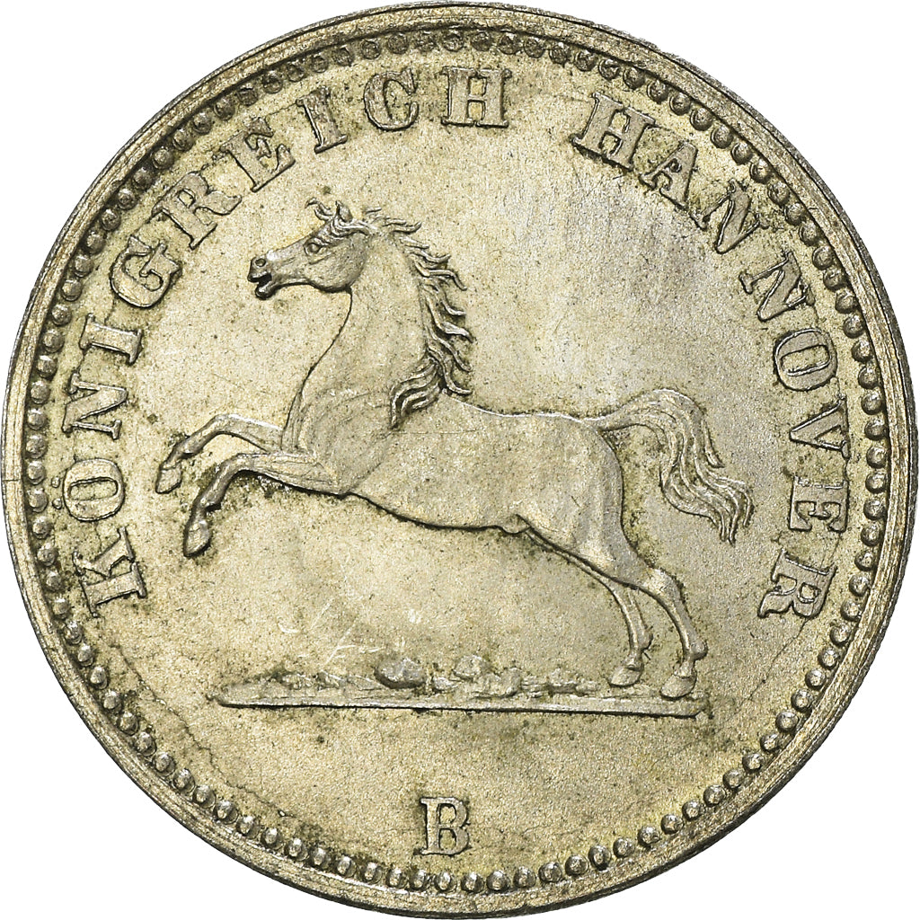 Coin, German States, HANNOVER, Georg V, Groschen, 1858, MS(60-62), Silver
