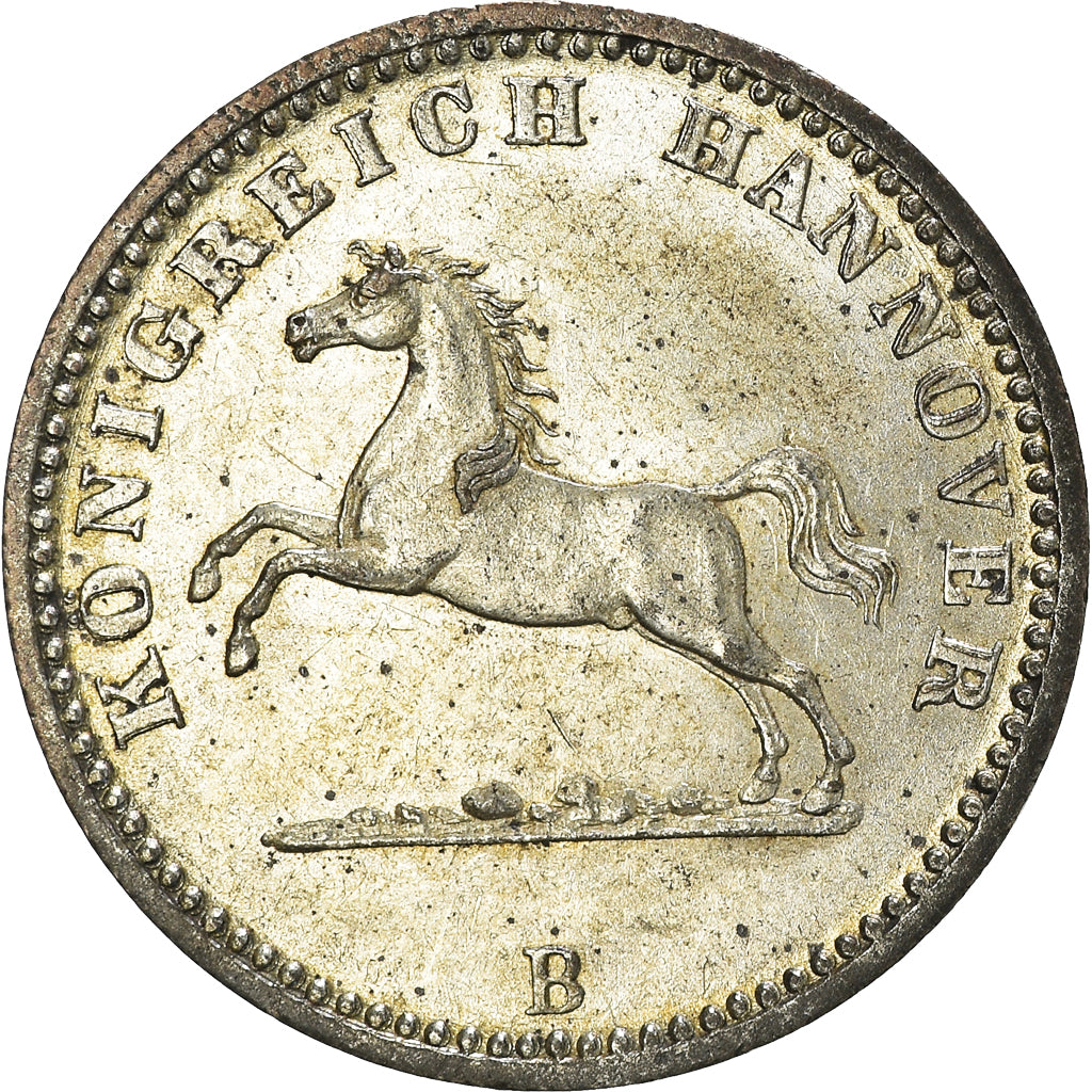 Coin, German States, HANNOVER, Georg V, Groschen, 1862, MS(60-62), Silver