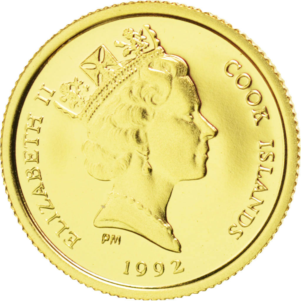 COOK ISLANDS, 25 Dollars, 1992, KM #138, MS(65-70), Gold, 1.28