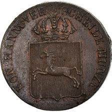 Monnaie, Etats allemands, HANNOVER, Wilhelm IV, Pfennig, 1837, SUP, Cuivre
