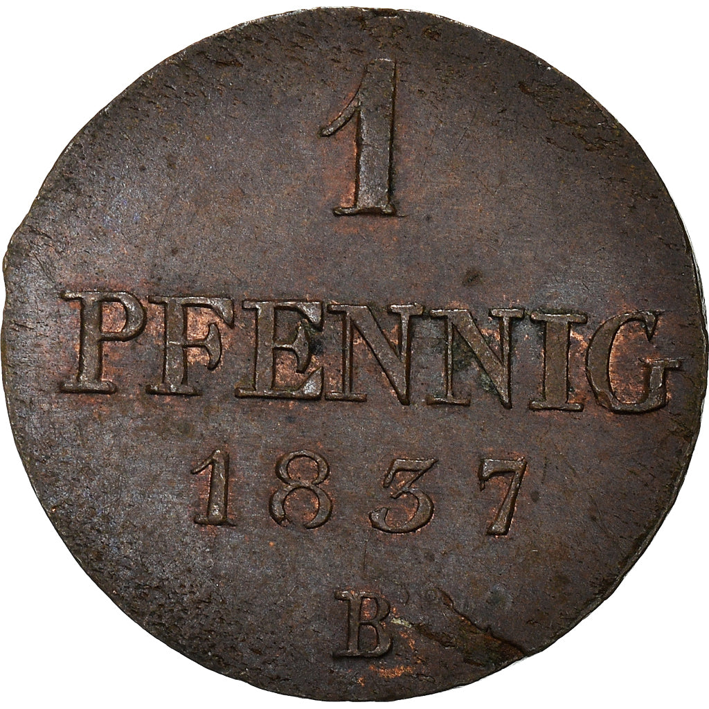 Moneta, Stati tedeschi, HANNOVER, Wilhelm IV, Pfennig, 1837, SPL-, Rame