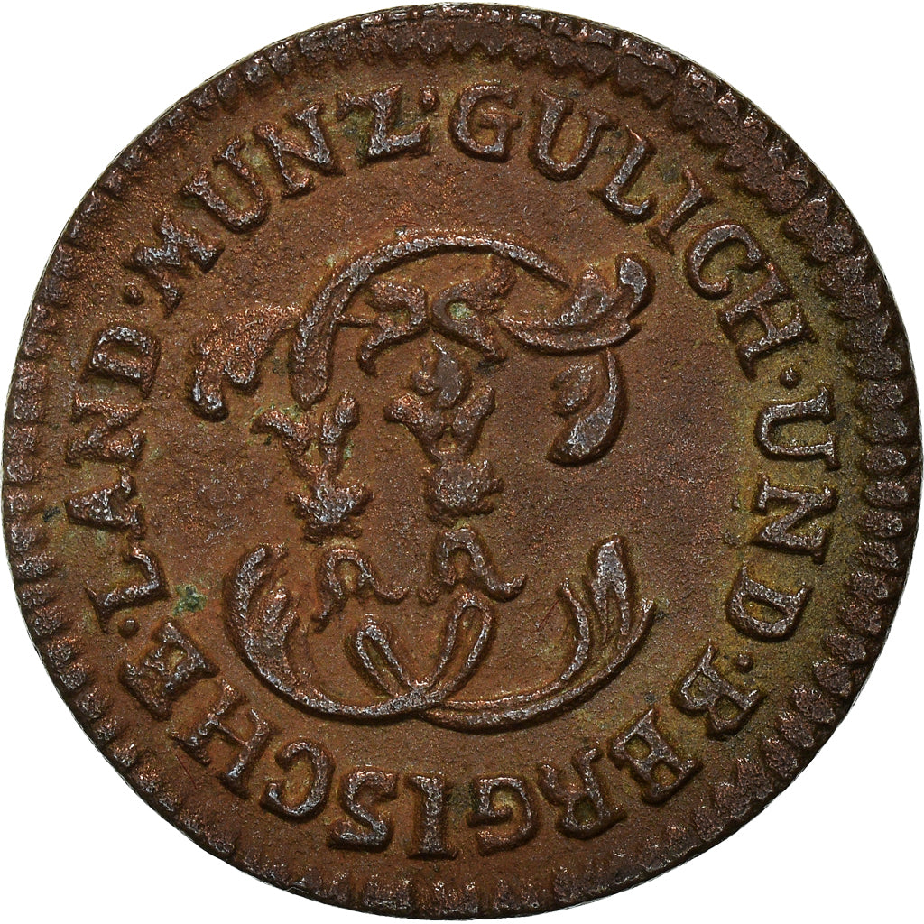 Coin, German States, JULICH-BERG, Karl Theodor, 1/4 Stüber, 1785, EF(40-45)