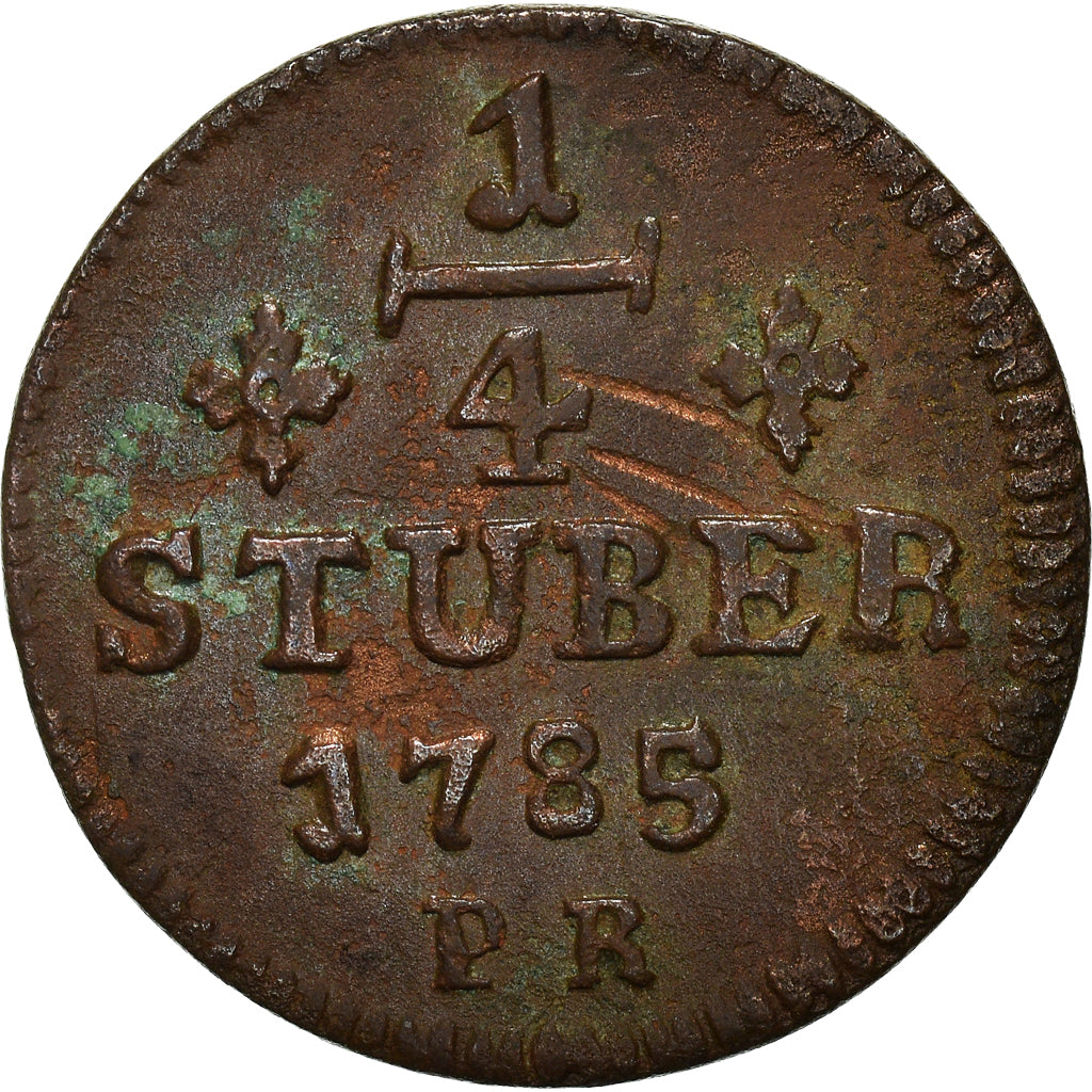 Coin, German States, JULICH-BERG, Karl Theodor, 1/4 Stüber, 1785, EF(40-45)