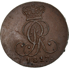 Coin, German States, HANNOVER, George III, Pfennig, 1817, AU(55-58), Copper
