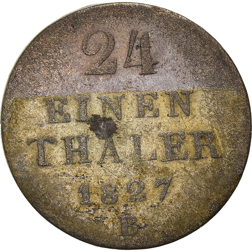 Monnaie, Etats allemands, HANNOVER, Georg IV, 1/24 Thaler, 1827, TB+, Argent