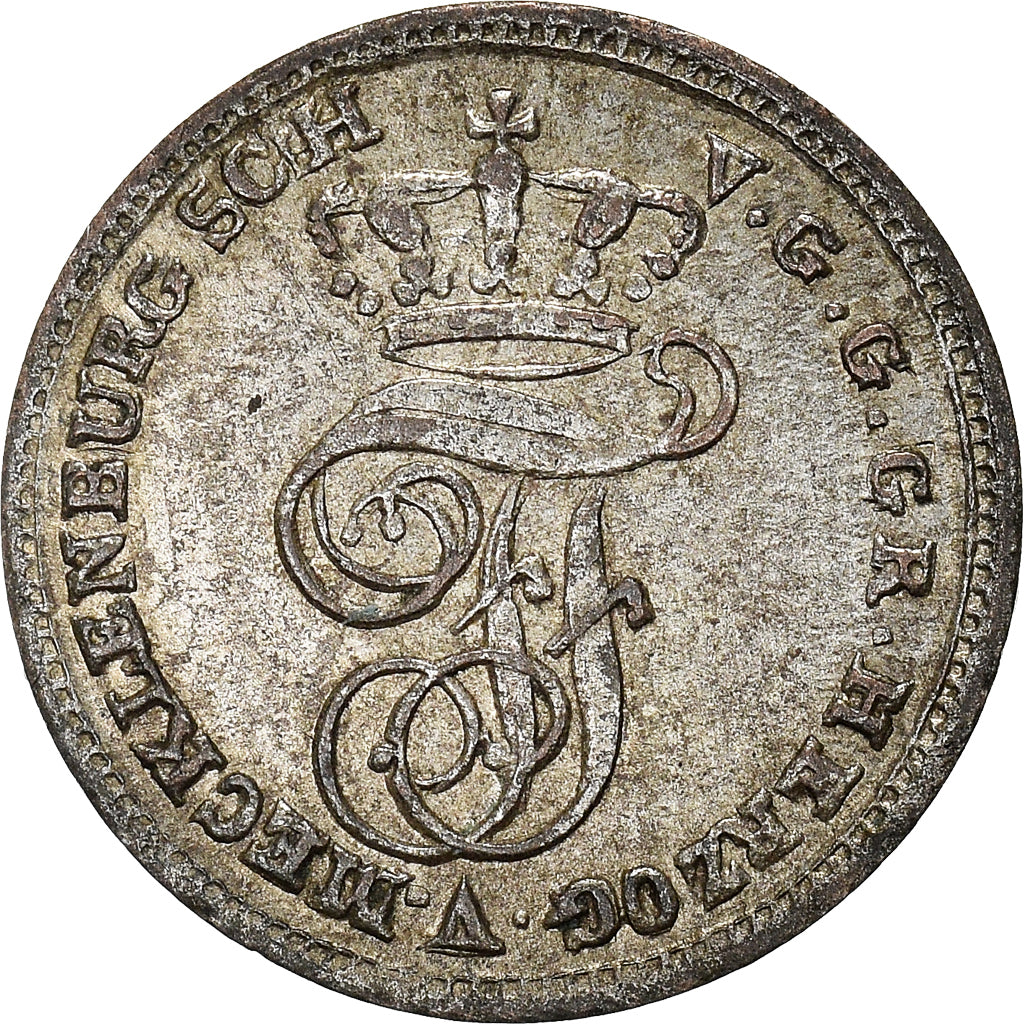 Monnaie, Etats allemands, MECKLENBURG-SCHWERIN, Friedrich Franz I, 3 Pfennig