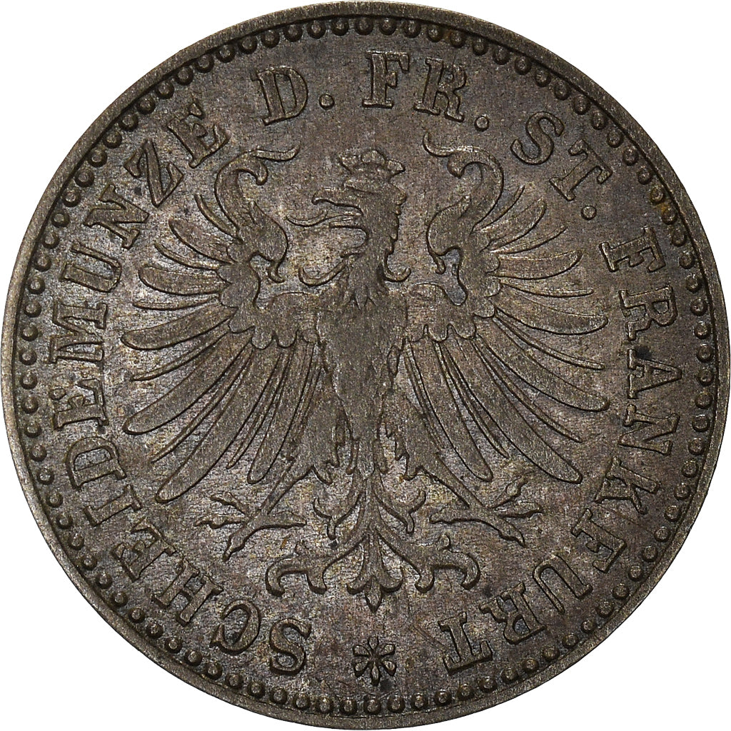 Monnaie, Etats allemands, FRANKFURT AM MAIN, Kreuzer, 1860, TTB, Argent, KM:357