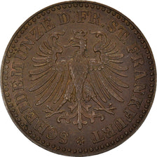Monnaie, Etats allemands, FRANKFURT AM MAIN, Heller, 1864, TTB+, Cuivre, KM:356