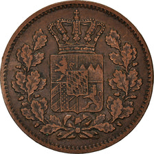 Moneta, Stati tedeschi, BAVARIA, Ludwig II, 2 Pfennig, 1868, BB, Rame, KM:857